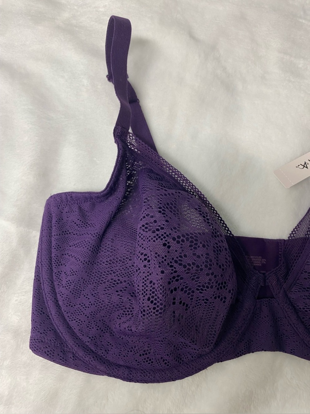 New With Tags Soma Unlined Perfect Coverage Bra With Underwire 36DD Purple - Picture 3 of 6